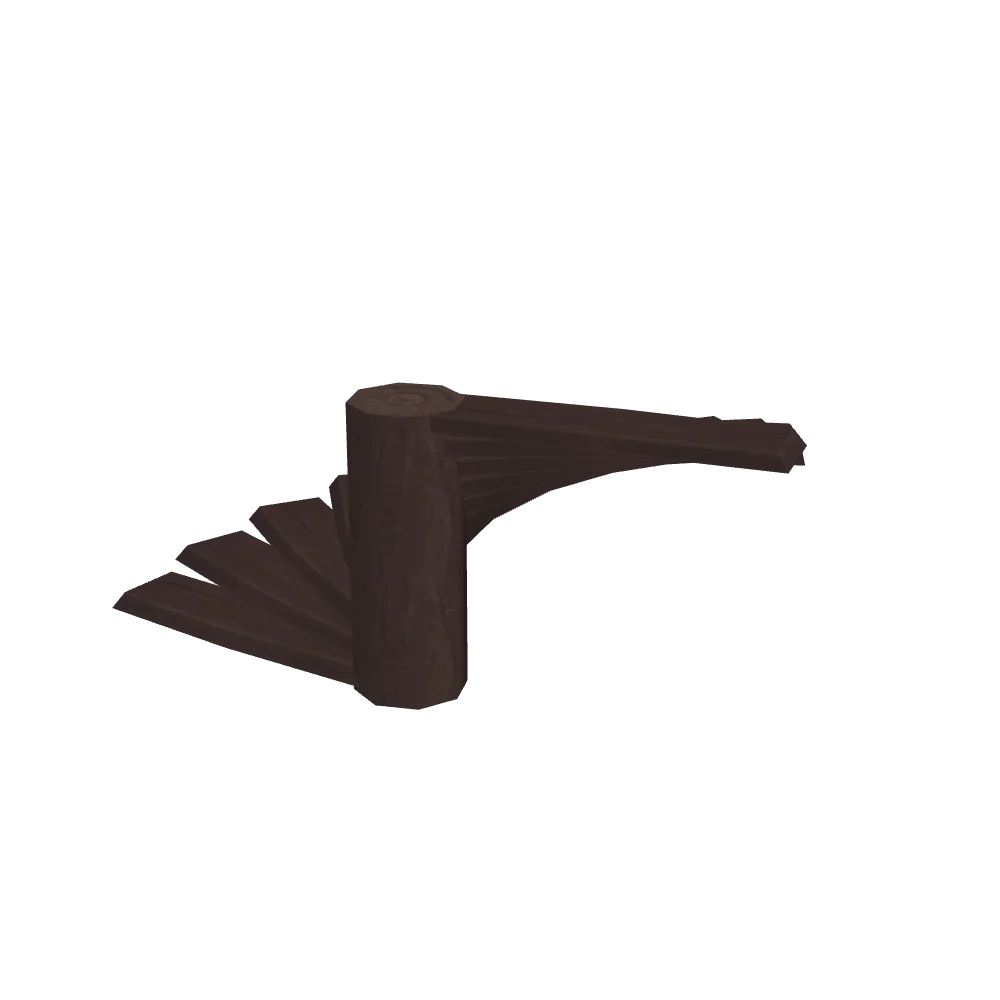 Counterspiral Wooden Stairs