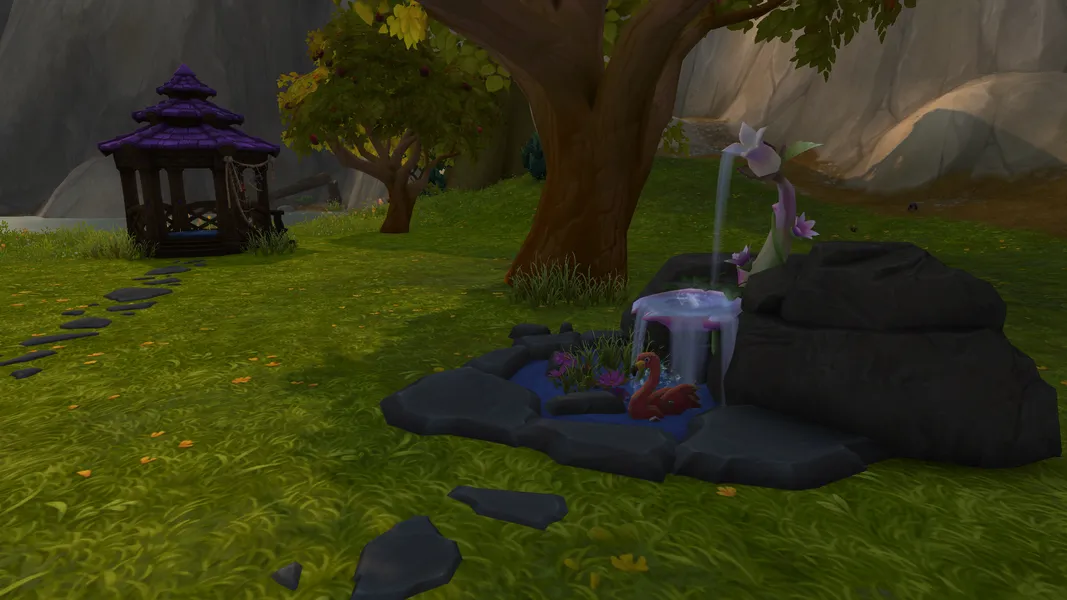 I can see some critters in the distance! Maybe they're thirsty?