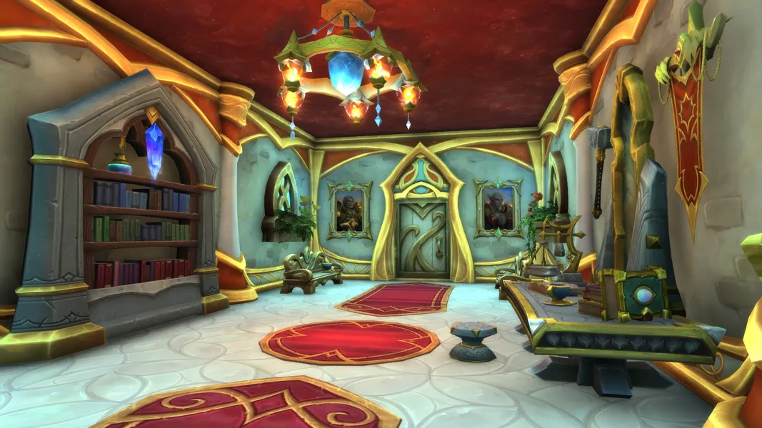 Dracthyr themed hallway to the garden area!