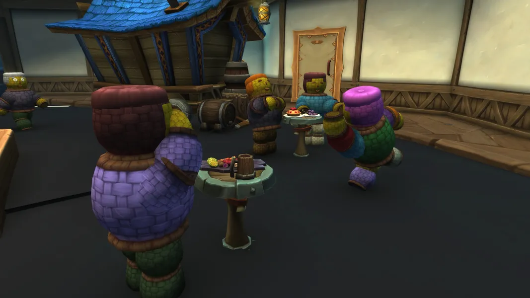 Clown entertaining people